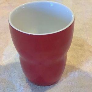 Starbucks red 2008 Adia double wall insulated 8 ounce coffee mug